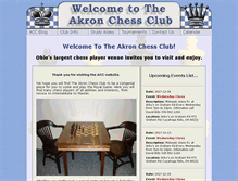 Tablet Screenshot of akronchessclub.com
